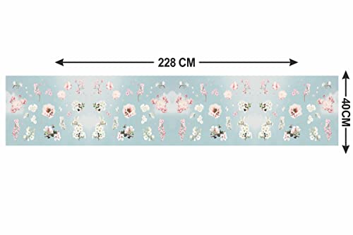 R.N. Solutions Self Adhesive Wallpaper -Decor Pink Flower Set Design (16-inch x 90 Inch)