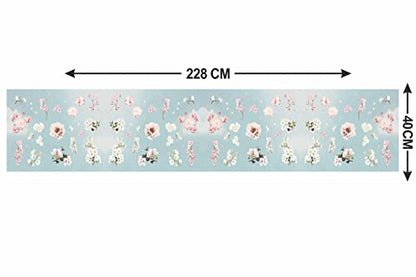 R.N. Solutions Self Adhesive Wallpaper -Decor Pink Flower Set Design (16-inch x 90 Inch)