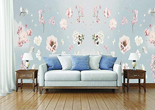 R.N. Solutions Self Adhesive Wallpaper -Decor Pink Flower Set Design (16-inch x 90 Inch)