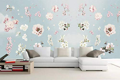 R.N. Solutions Self Adhesive Wallpaper -Decor Pink Flower Set Design (16-inch x 90 Inch)